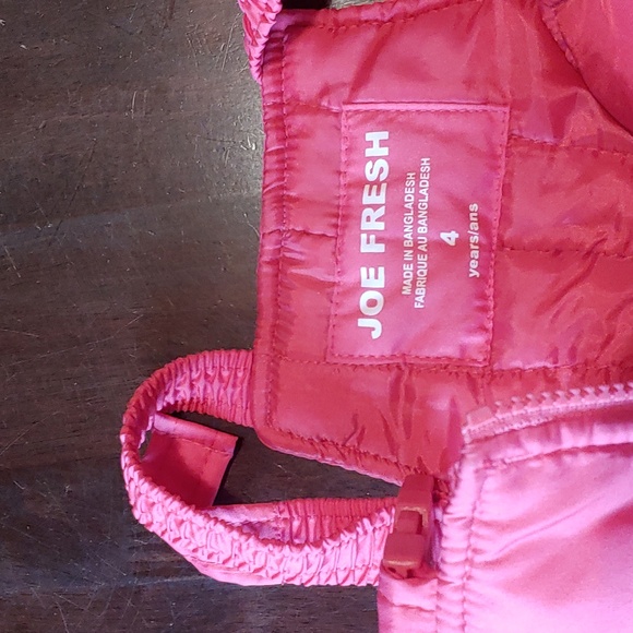 Girls hot pink size 4 Snowpants Winter - Picture 3 of 4